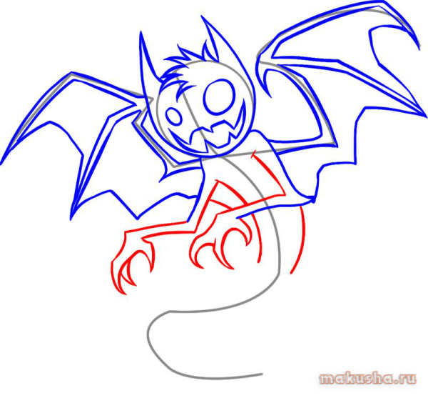 Поэтапные рисунки демонов