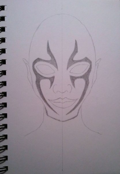 Пошаговое рисование демона