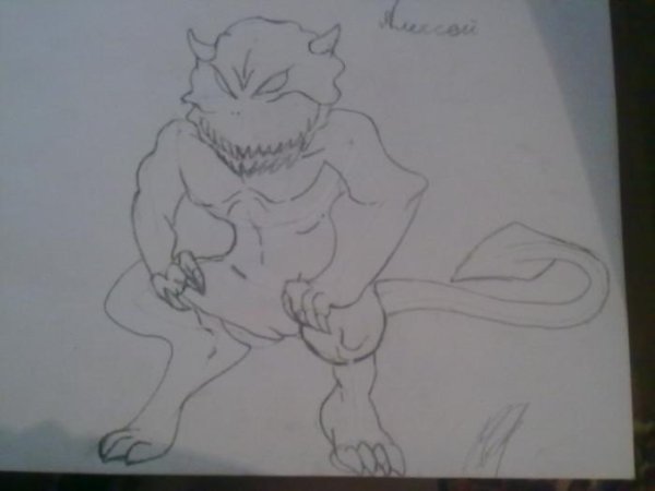 Рисовать демона поэтапно