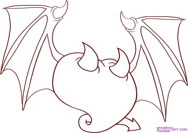 Рисунки демонов для срисовки легкие красивые