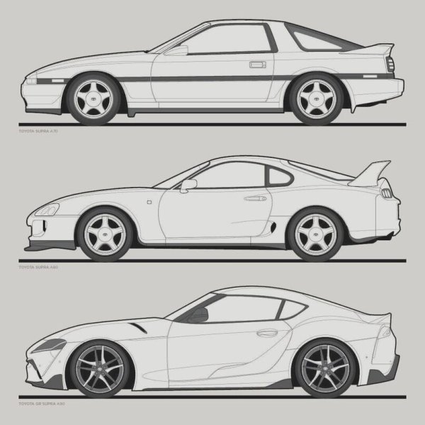 Toyota Supra a90 чертеж