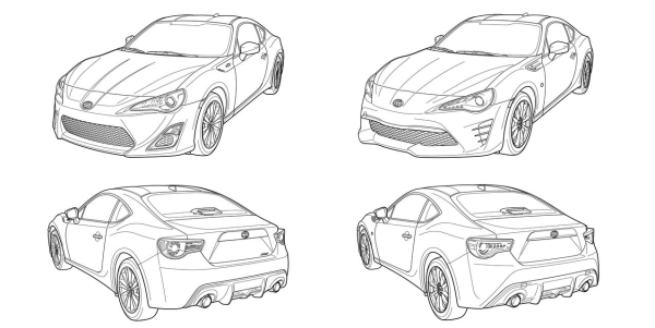 Тойота гт86 чертеж