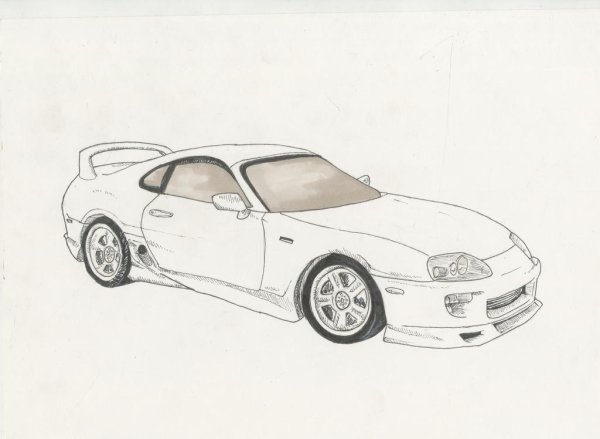 Раскраска Toyota Supra a80