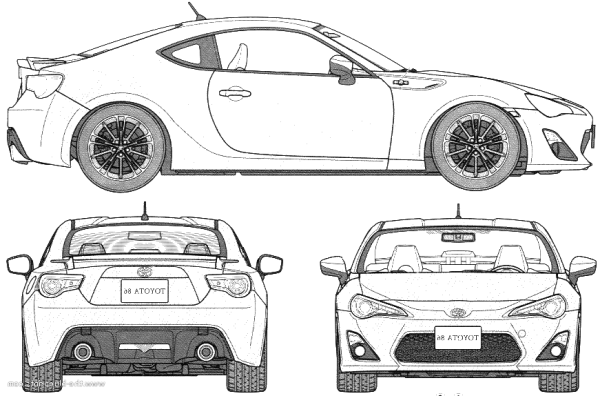 Тойота gt 86 чертежи