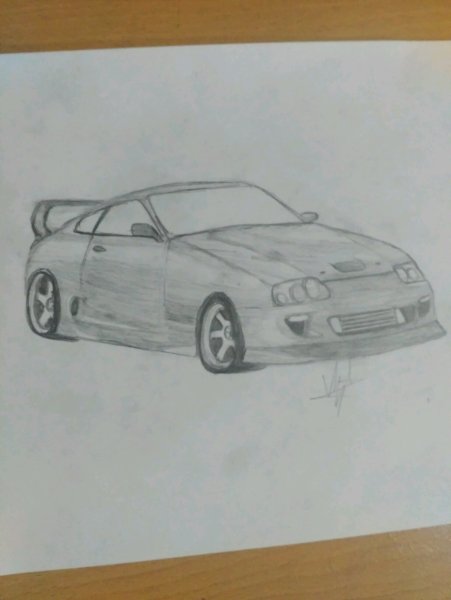 Супра рисунок карандашом