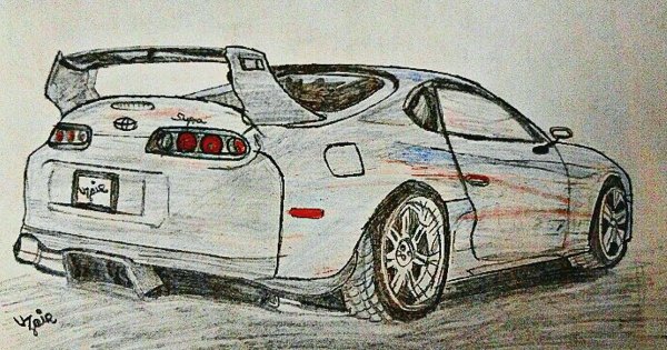 Машины карандашом Супра