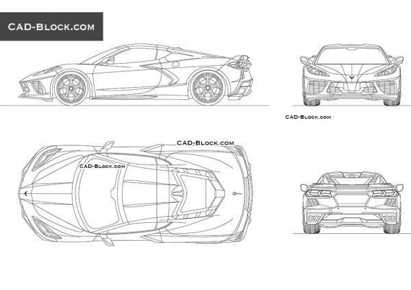 Chevrolet Corvette c6 чертёж