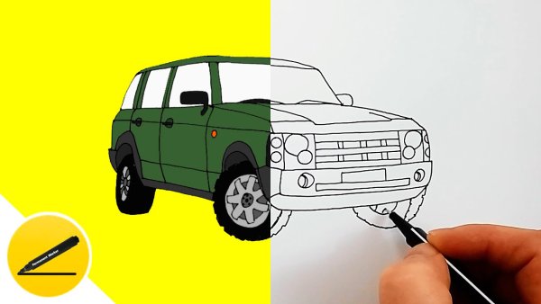 Пошагно рисунок машину Нива