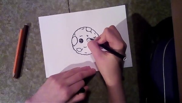 Печеньку поэтапно карандашом