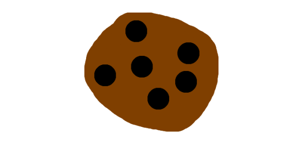 Нарисовать легкий рисунок печеньку