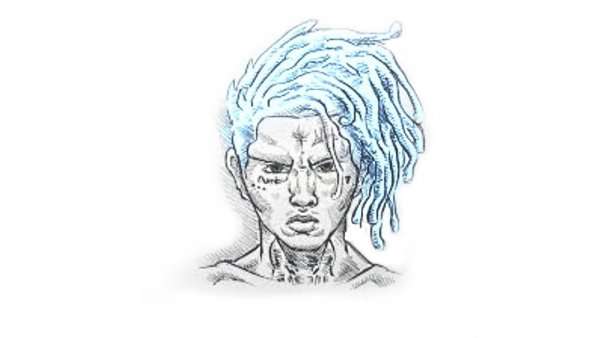 Спиральная раскраска XXXTENTASION