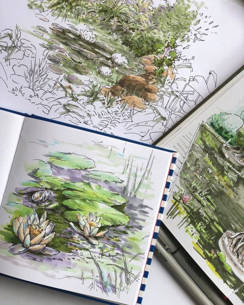 Екатерина Иванникова ландшафтный скетчинг