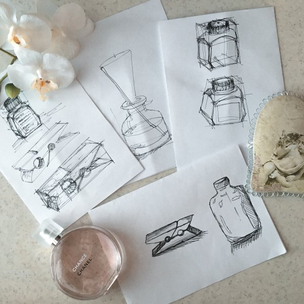 Скетчинг шторы в интерьере