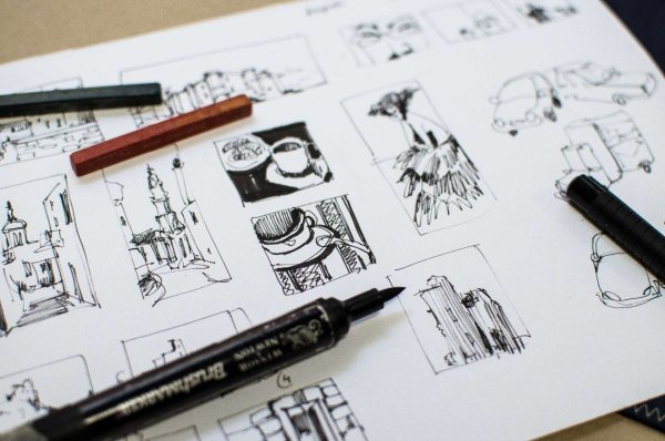 Пошаговое рисование линером