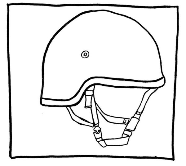 Каска раскраска для детей Военная