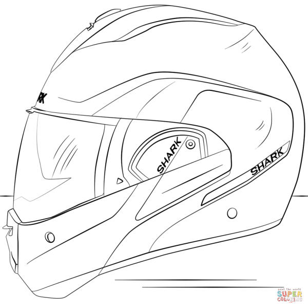 Мотоциклетный шлем раскраска
