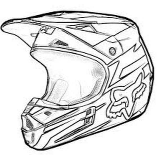 Раскраска мотошлема