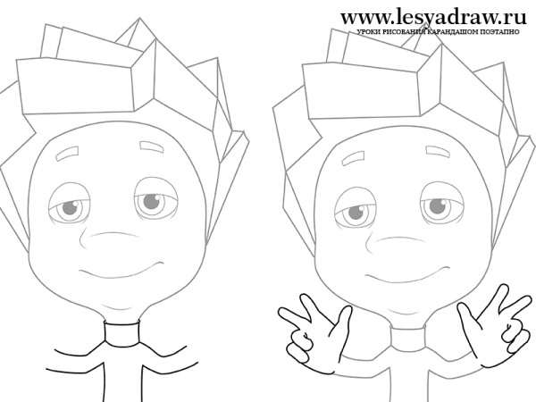 Фиксики рисунок карандашом