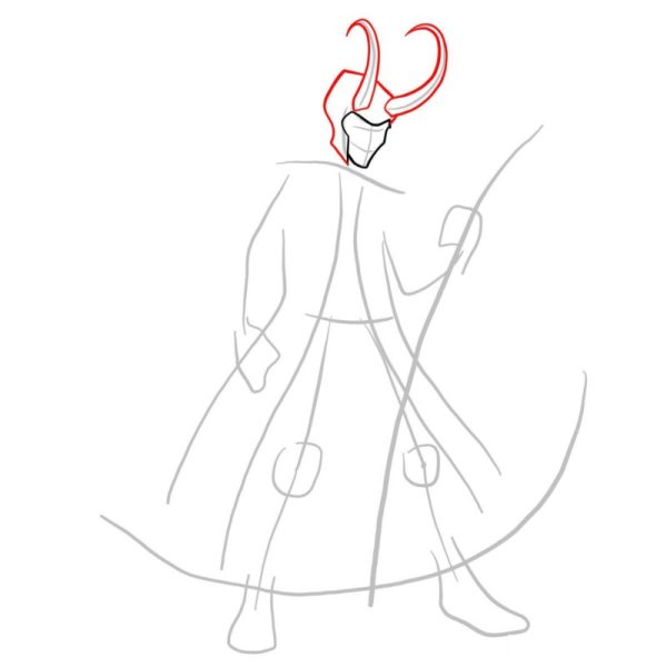 Локи нарисовать поэтапно