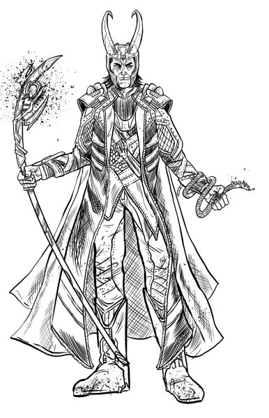 Раскраски Марвел Локи