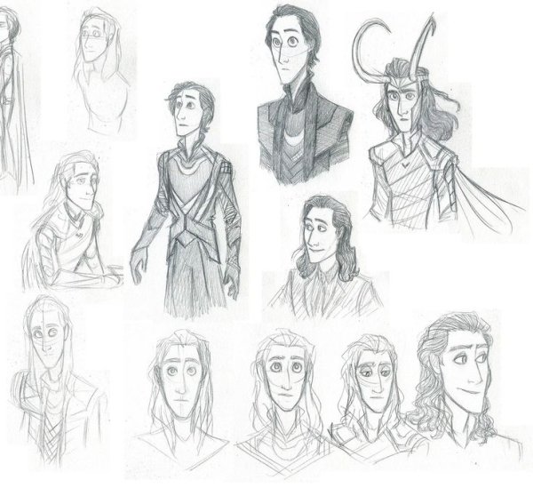 Локи скетчи рисунки