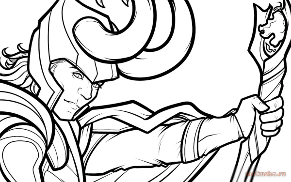 Раскраски Марвел Локи