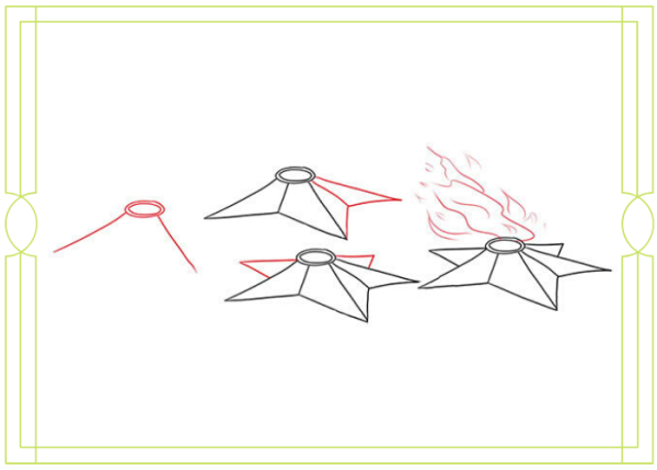 Вечный огонь пошагово