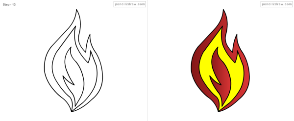 Огонь рисунок