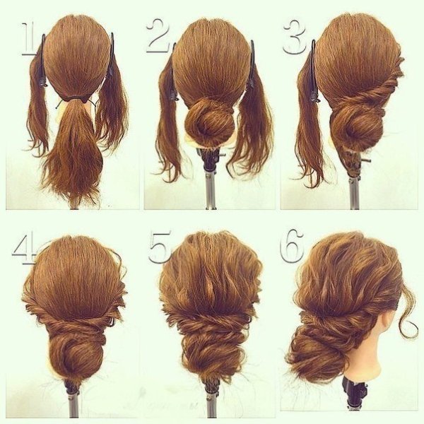 Схемы вечерних причесок