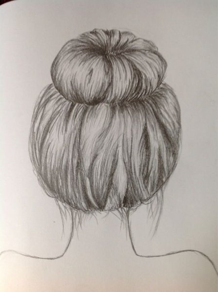 Прическа карандашом пучоке