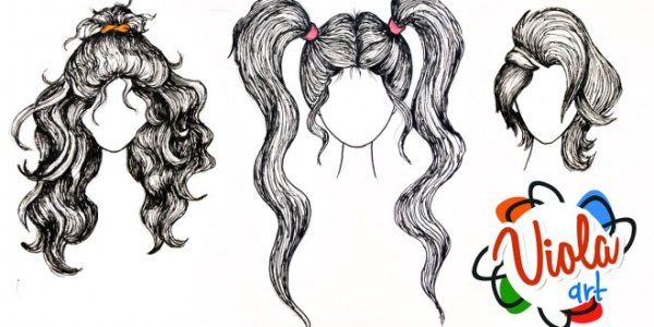 Рисунки причёсок для срисовки