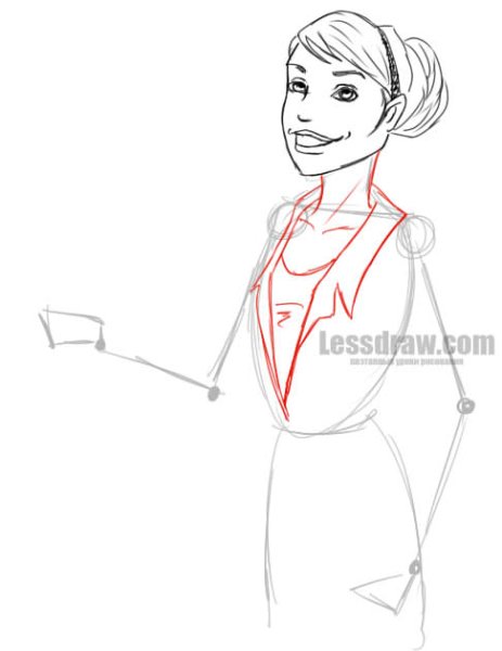 Поэтапный рисунок учителя