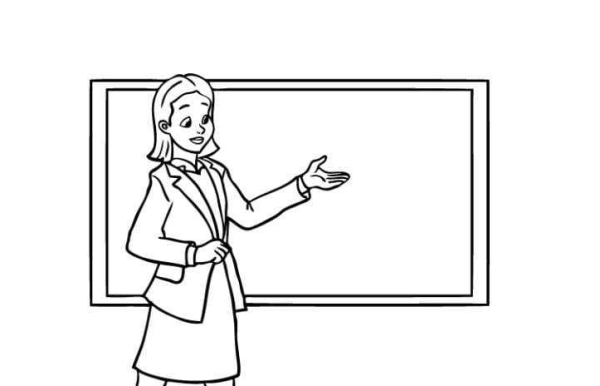 Раскраска учитель у доски
