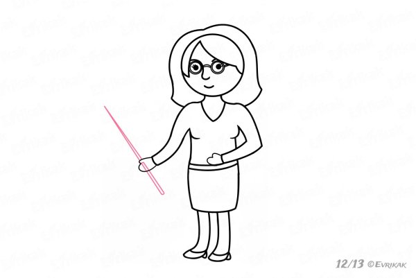 Простой рисунок учителя