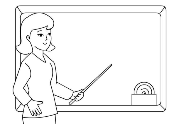 Раскраска профессия учитель