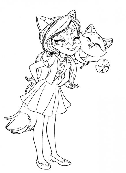 Раскраски Энчантималс Фелисити
