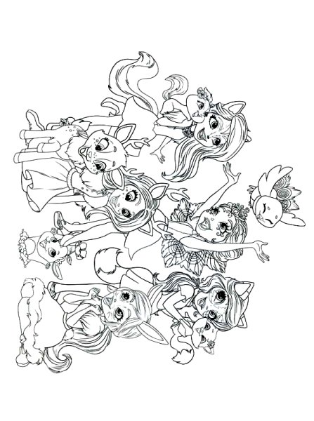 Раскраска Энчантималс скунс