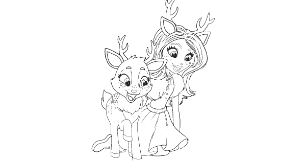 Enchantimals раскраска тигр