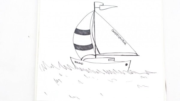 Яхта карандашом поэтапно для начинающих