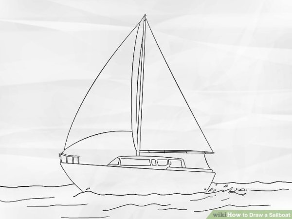 Яхта карандашом