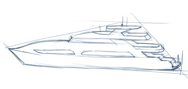 Набросок яхты