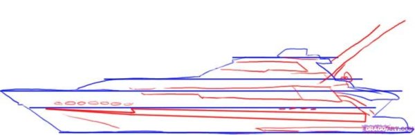 Яхта нарисовать карандашом поэтапно для начинающих