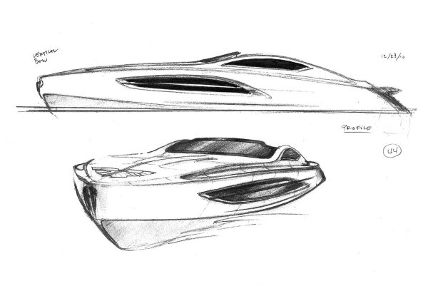 Катер скетч