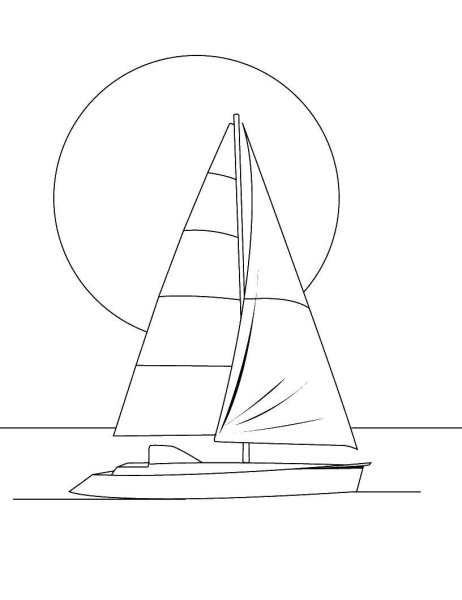 Яхта для раскрашивания