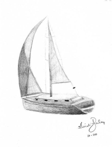 Яхта карандашом