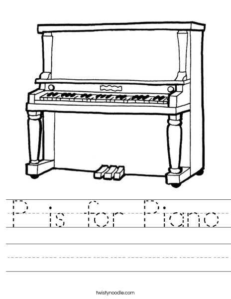 Фортепиано разукрашка