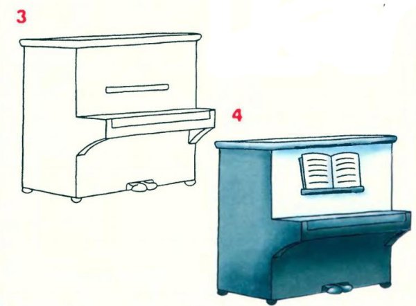 Клавесин музыкальный инструмент рисунок для детей