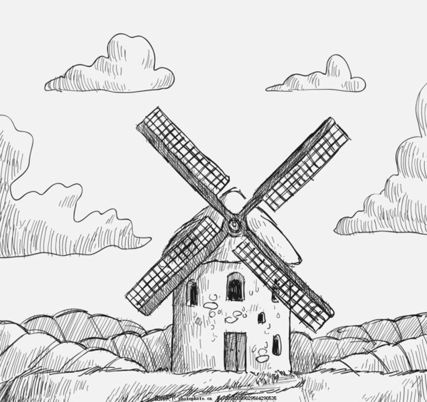 Старая деревянная мельница