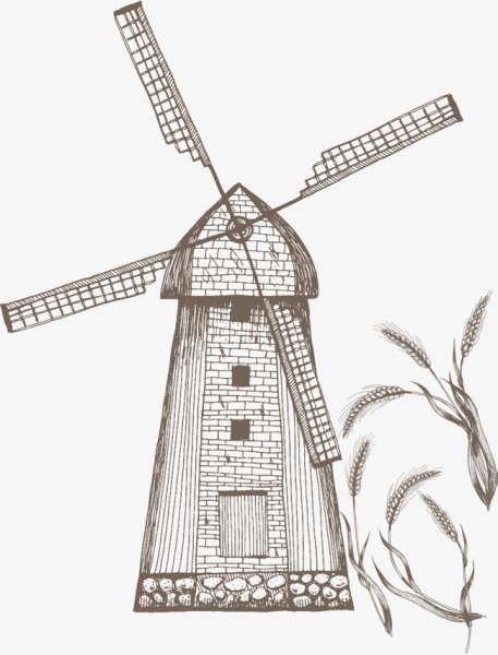 Мельница раскраска для детей