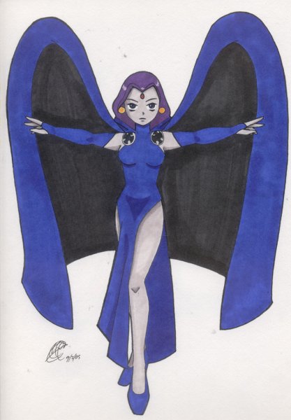 Нарисовать Рейвен Квин